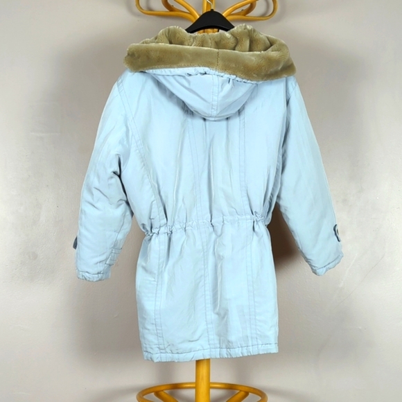 RARE! Vintage silver HEAD embroidered winter jacket with faux fur trim - Picture 11 of 15